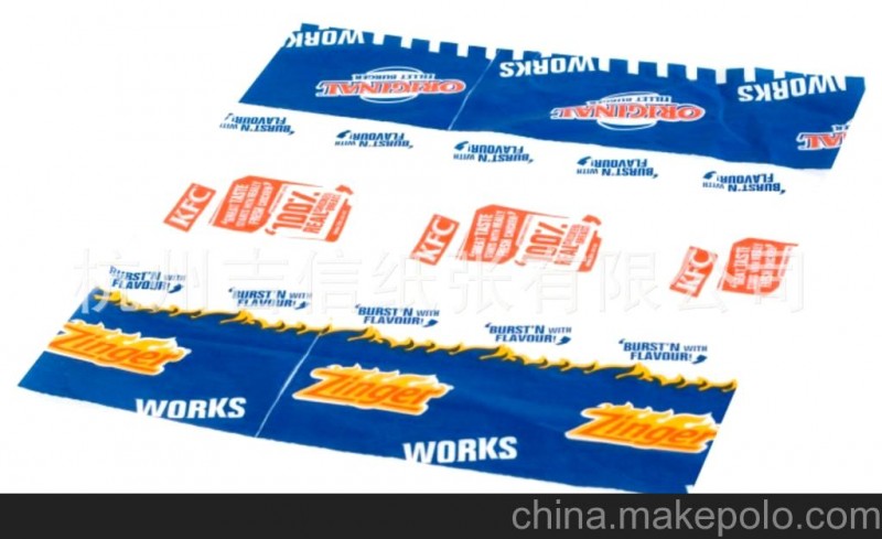 廠家供應KFC防油漢堡紙