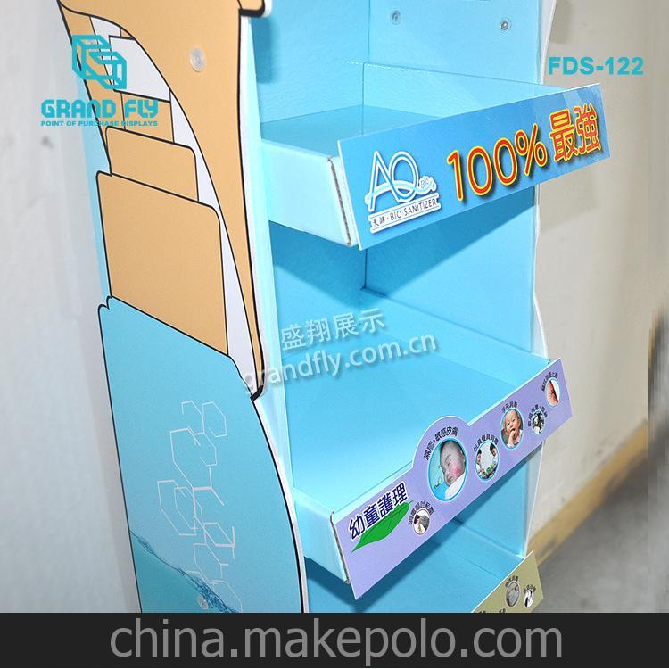 盛翔定制 設計造型雙面KT板紙展示架 嬰兒用品紙貨架 紙陳列架