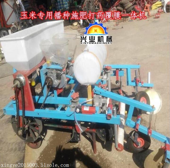 雙行玉米播種覆膜機  花生起壟打藥覆膜機