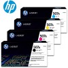 惠普（HP）507A系列 彩色硒鼓套裝 含CE401A/CE402A/CE403A紅黃青三色硒鼓 6000頁打印量 適用機型：551n575dn/fw/570dw 三支裝