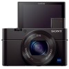 索尼（SONY）DSC-RX100 M4 數碼相機 黑卡系列 1英寸CMOS傳感器 約2010萬像素 3英寸顯示屏 2.9倍光學變焦 無內置存儲 蔡司 Vario-Sonnar T*鏡頭 含相機包  一年保修 黑色
