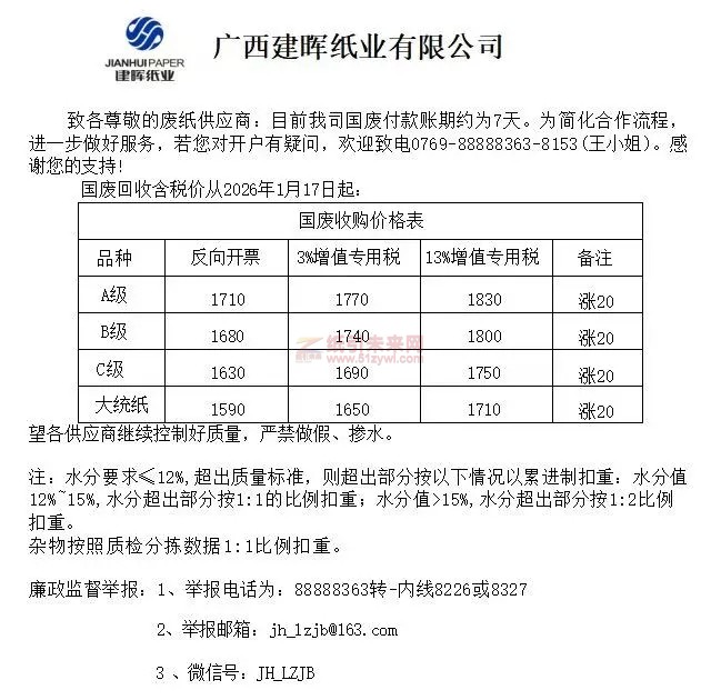 東莞建暉 廢紙收購開戶